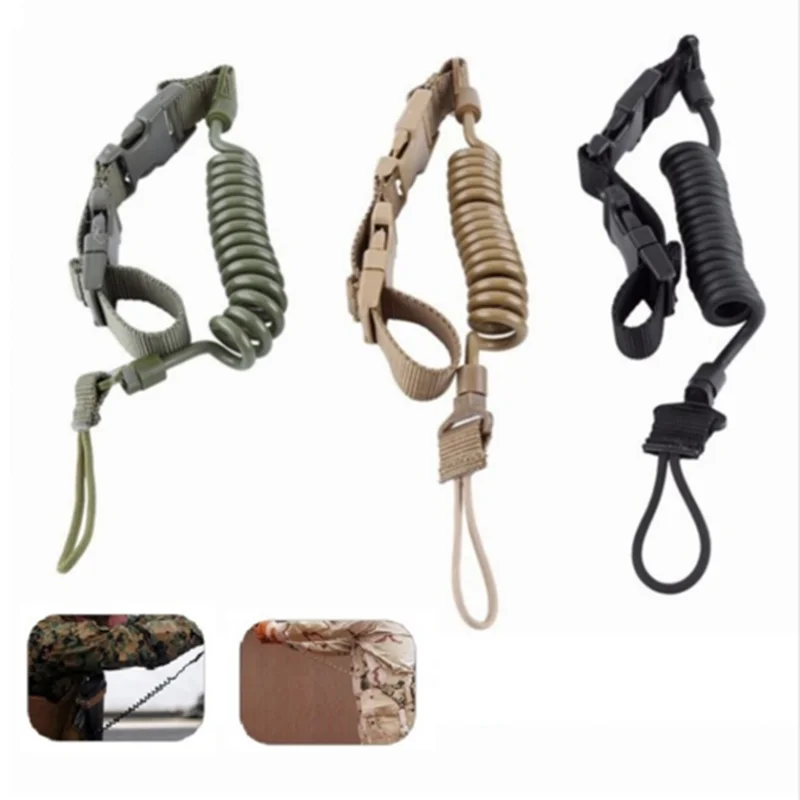 

Adjustable Tactical Gun Rifle Sling Strap Multi-Functional Lanyard Strap Safety Belt Rope Anti Loss Outdoor Elastic Sling Strap