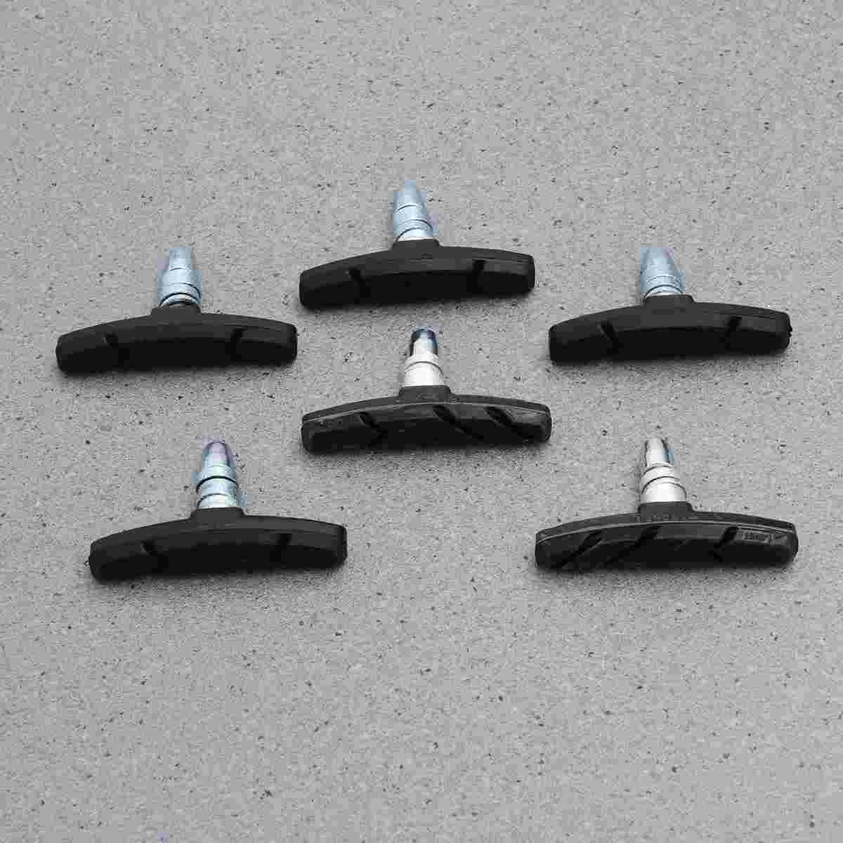 

3 Pairs of Mountain Road Cycling Bike V Brake Pads Braking Shoes Blocks Cycling Accessories for MTB V-brake System (Black)