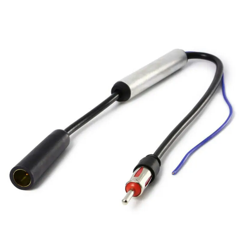 

48cm Inline Car Antenna Plug Radio AM FM 12V Signal Amplifiers Amp Booster Extension Cable Aerials Auto Accessories