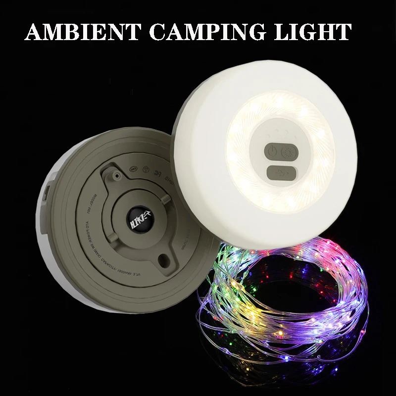 

Outdoor Camping Lamp USB Rechargeable String Lights LED Tent Lanterns Flashlights Atmosphere Light Decoration Party Equipment