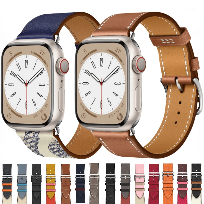 Genuine Leather Bracelet Strap For Apple Watch Band 45mm 49mm 41mm 44mm 42mm 40mm Men/Women Wristband iWatch Ultra 8 7 6 5 4 SE
Genuine Leather Bracelet Strap For Apple Watch Band 45mm 49mm 41mm 44mm 42mm 40mm Men/Women Wristband iWatch Ultra 8 7 6 5 4 SE