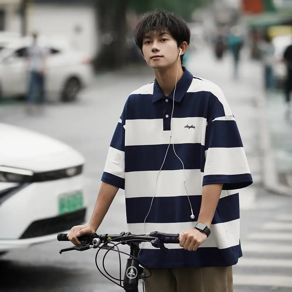 Harajuku Men’s Shirt Short Sleeve Turn-down Neck T Shirt American Vintage Student Hip Pop High Street Retro Men Clothing
Harajuku Men’s Shirt Short Sleeve Turn-down Neck T Shirt American Vintage Student Hip Pop High Street Retro Men Clothing