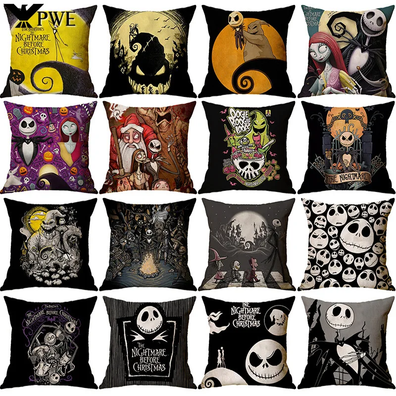 

40/45/50cm Halloween Cushion Cover Pumpkin Bat Wizard Ghost Halloween Decor For Home Pillowcase Halloween Part Gifts