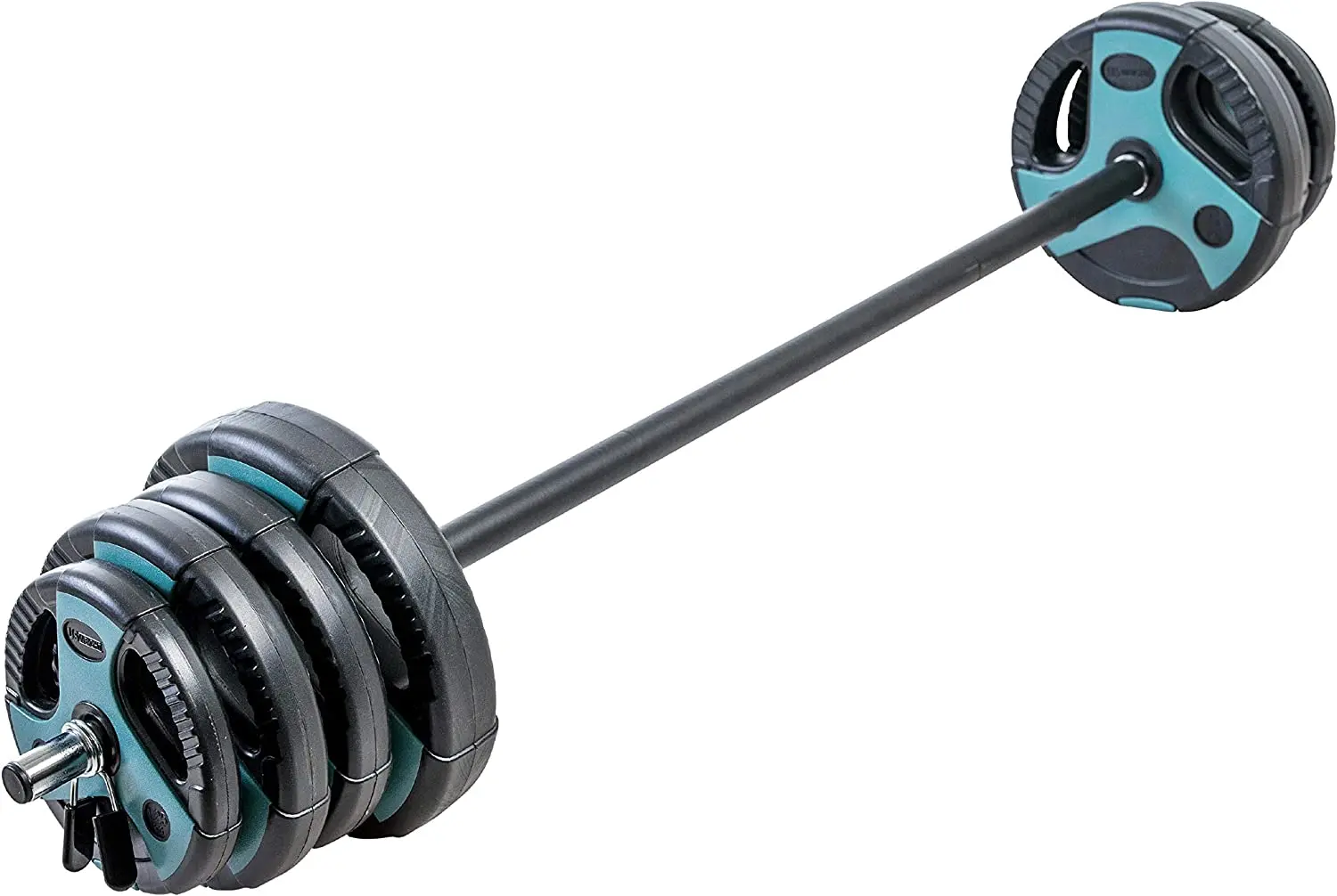 54 LB Perfect Barbell Weight Set for Home Gym with 55\u201D padded Bar, Adjustable Weights for Exercise, Lifting and to Build Mu
54 LB Perfect Barbell Weight Set for Home Gym with 55\u201D padded Bar, Adjustable Weights for Exercise, Lifting and to Build Mu