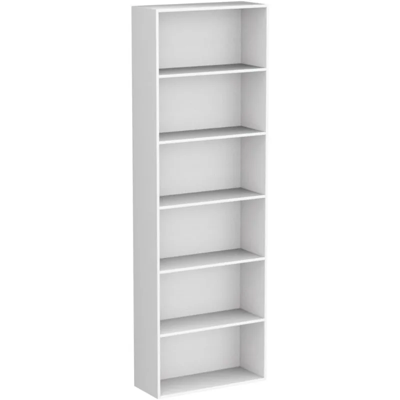 

6-Tier Open Bookcase and Bookshelf, Freestanding Display Storage Shelves Tall Bookcase for Bedroom, Living Room and Office