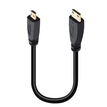 마이크로 HDMI 미니 HDMI 호환 연결 케이블, HD 비디오 미니 HD 변환 케이블, 0.3m, 1m, 1.8m