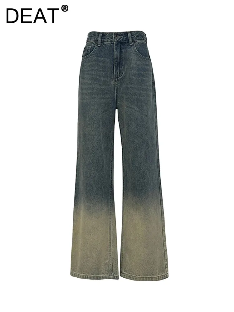 DEAT Women Jeans High Waist Gradient Blue Thick Full Length Loose Straight Wide Leg Denim Pants 2023 Autumn New Fashion 29L5236
DEAT Women Jeans High Waist Gradient Blue Thick Full Length Loose Straight Wide Leg Denim Pants 2023 Autumn New Fashion 29L5236