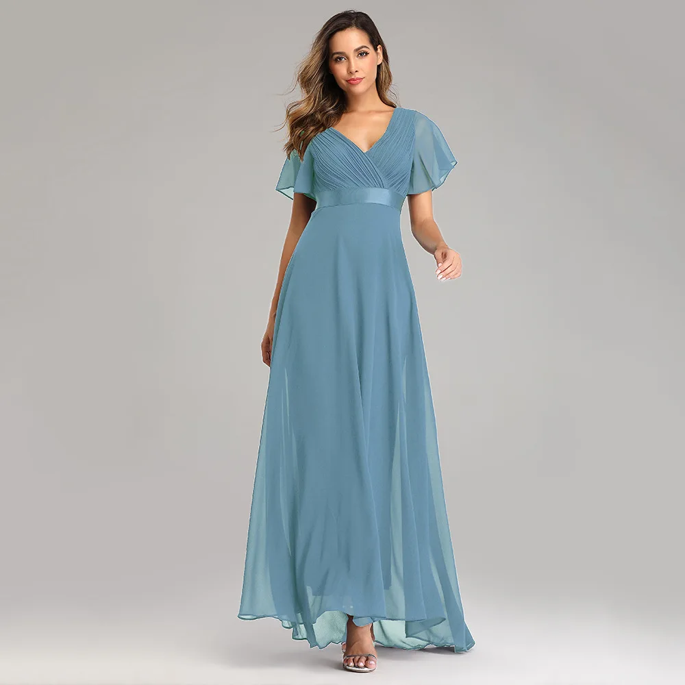 New Style Women V-Neck Chiffon Dress Wedding Evening Party Long Dress Elegant Party Red Dresses For Women, Plus Size 4 Mallzona S6165512eff3a422487ce43f868474e31w New Style Women V-Neck Chiffon Dress Wedding Evening Party Long Dress Elegant Party Red Dresses For Women, Plus Size Mallzona