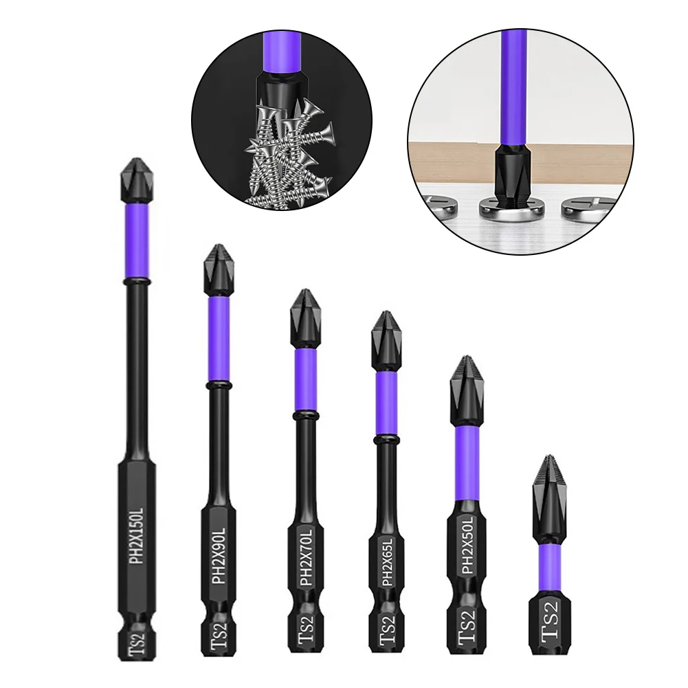 6Pcs PH2 Cross Screwdriver Set Magnetic Batch Head Impact Drill Bit Set 25mm-150mm Alloy Steel Non-slip Cross Screwdriver Tools
6Pcs PH2 Cross Screwdriver Set Magnetic Batch Head Impact Drill Bit Set 25mm-150mm Alloy Steel Non-slip Cross Screwdriver Tools