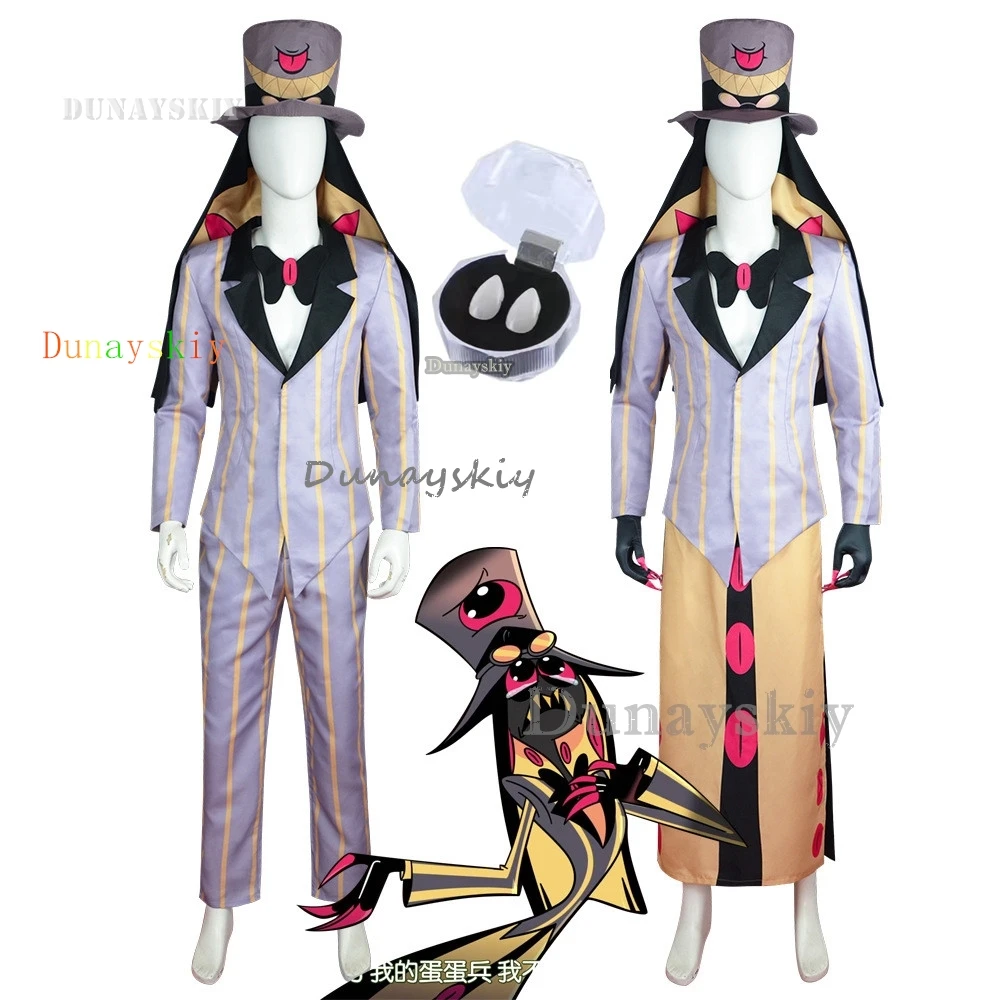 Anime Demon Cosplay Costume 2 Styles Hazbin Sir Pentious Cosplay Uniform Hotel Fancy Outfit Halloween Carnival Hat Outfit
Anime Demon Cosplay Costume 2 Styles Hazbin Sir Pentious Cosplay Uniform Hotel Fancy Outfit Halloween Carnival Hat Outfit