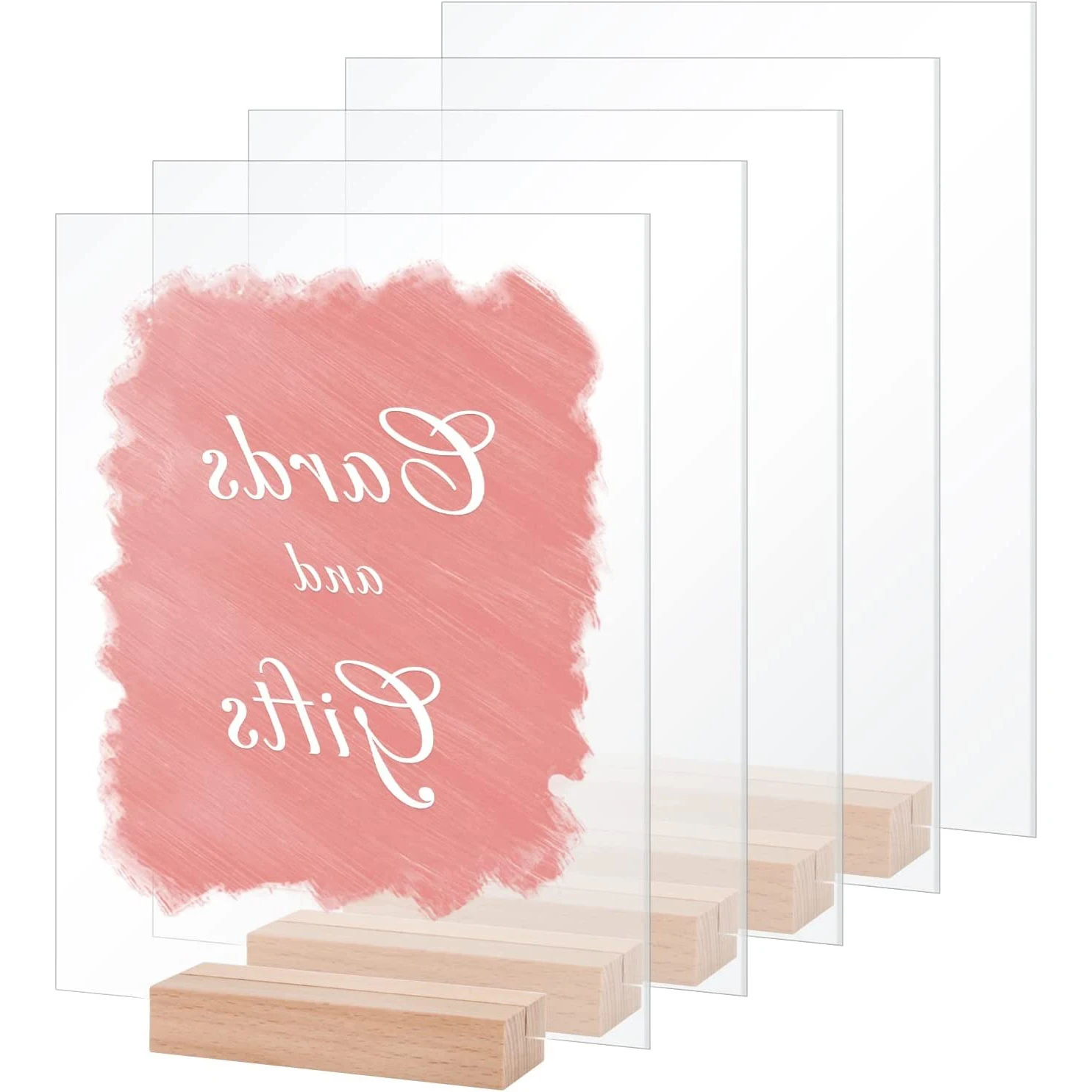 

Acrylic Stands Place Card Holders Rectangle Table Numbers Display Stands Sign for Wedding Table Number Photo Office Menu Meeting