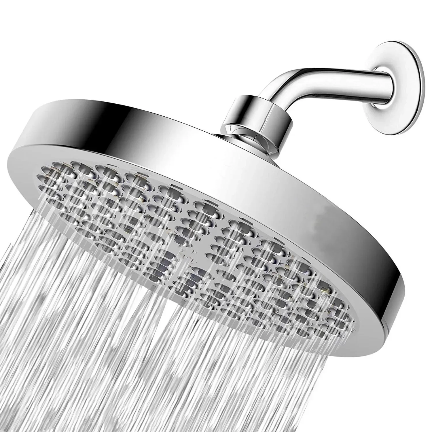

6 Inch Shower Head Anti-Leak Anti-Clog Fixed Rain Showerhead Rainfall Spray Relaxation and Spa for High Water Pressure and Flow