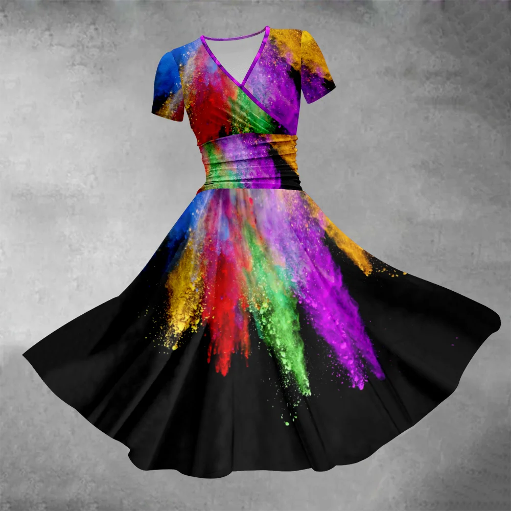 Summer Dress 2024 Tie-Dye Beach Dress Party Luxury Stylish Evening Dresses Fashion Women Girl Oversize Vestido Elegant Robes
Summer Dress 2024 Tie-Dye Beach Dress Party Luxury Stylish Evening Dresses Fashion Women Girl Oversize Vestido Elegant Robes