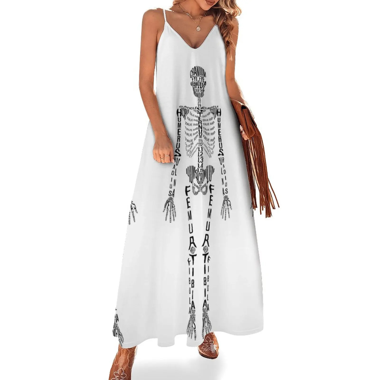 

Typographical Skeleton Sleeveless Dress clothes for women women dresses Women's summer long dress Party dresses