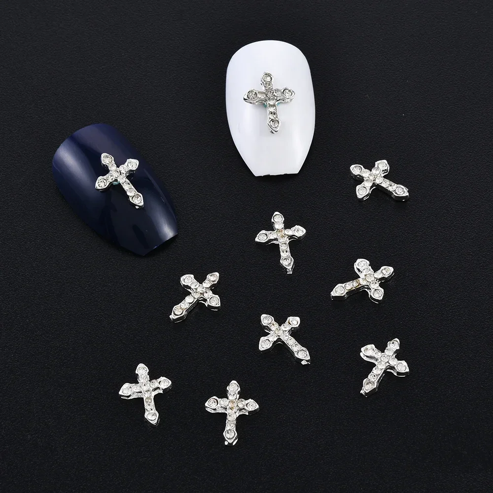10 Pcs/pack Rhinestones 3D Classic Full Glitter Cross Nail Charms Alloy Nail Art Decorations Jewelry Gems DIY Nails Tools
10 Pcs/pack Rhinestones 3D Classic Full Glitter Cross Nail Charms Alloy Nail Art Decorations Jewelry Gems DIY Nails Tools