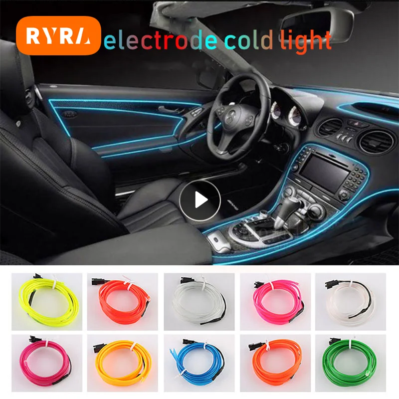 

Glow EL Wire Rope tape Cable Strip LED Neon Lights Flexible Cable Party DIY Shoes Clothing Car waterproof led strip 1m 3m 5M 3V