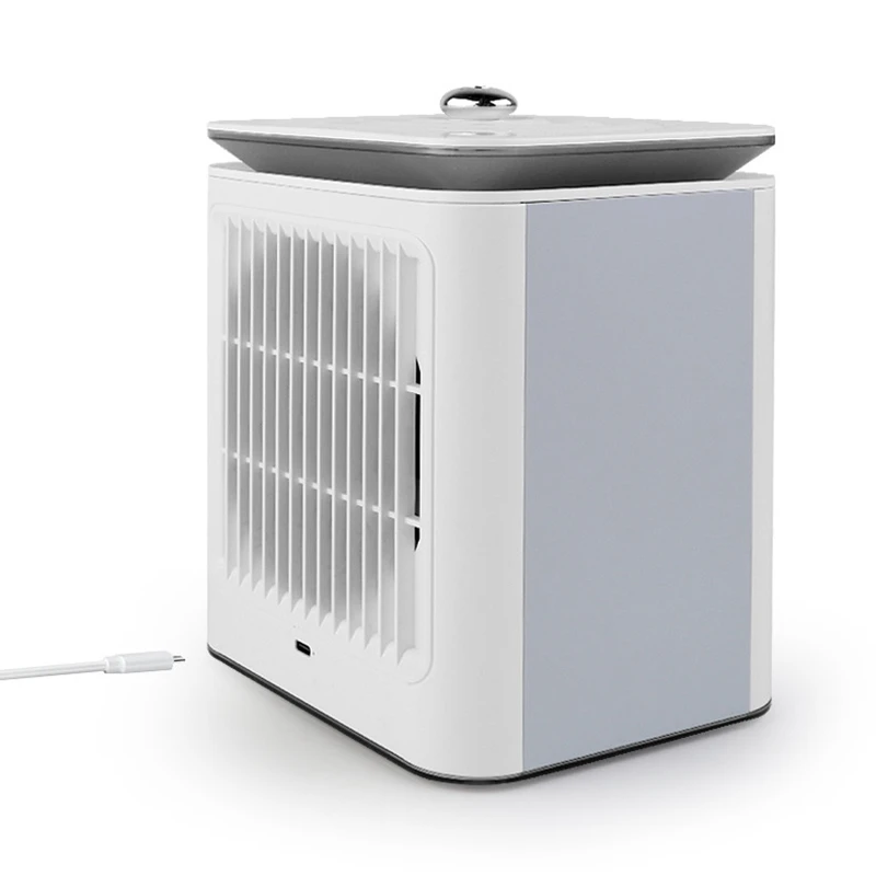 

Portable Air Conditioner Fan, Air Cooler Super Quiet Desk Fan With Handle, Humidifier Misting Fan, 3 Speeds, For Office