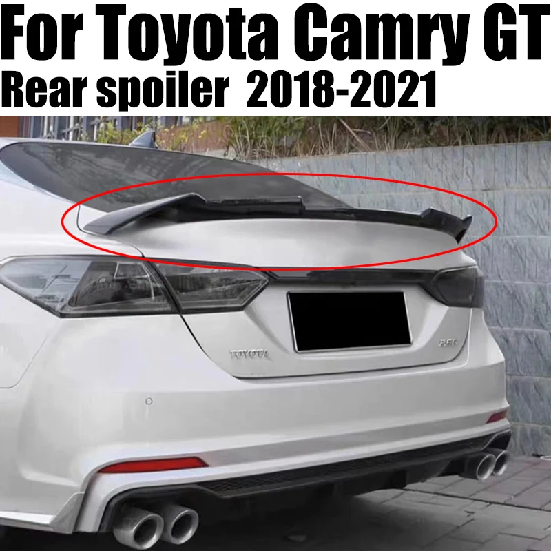 

CEYUSOT FOR Toyota NEW Camry Spoiler Wing Car Trunk ABS Material Rear Lip Tail Fin Decorative Accessories Refit GT STYLE 2018-21