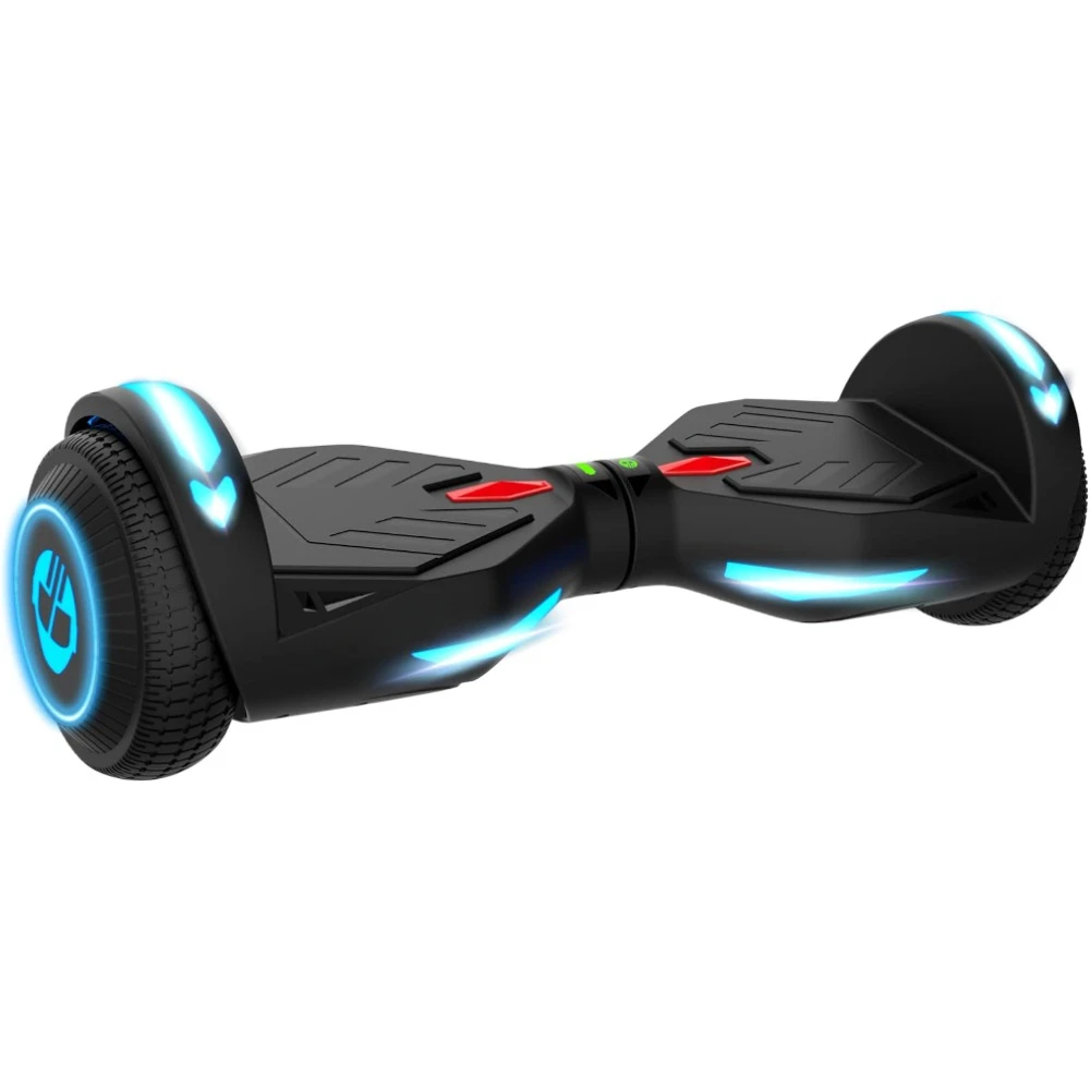 

NOVA Hoverboard with 6.5" LED Wheels, Max 4.3 Miles & 6.2mph Power by Dual 200W Motor, LED Fender Light/Headlight,Cycling