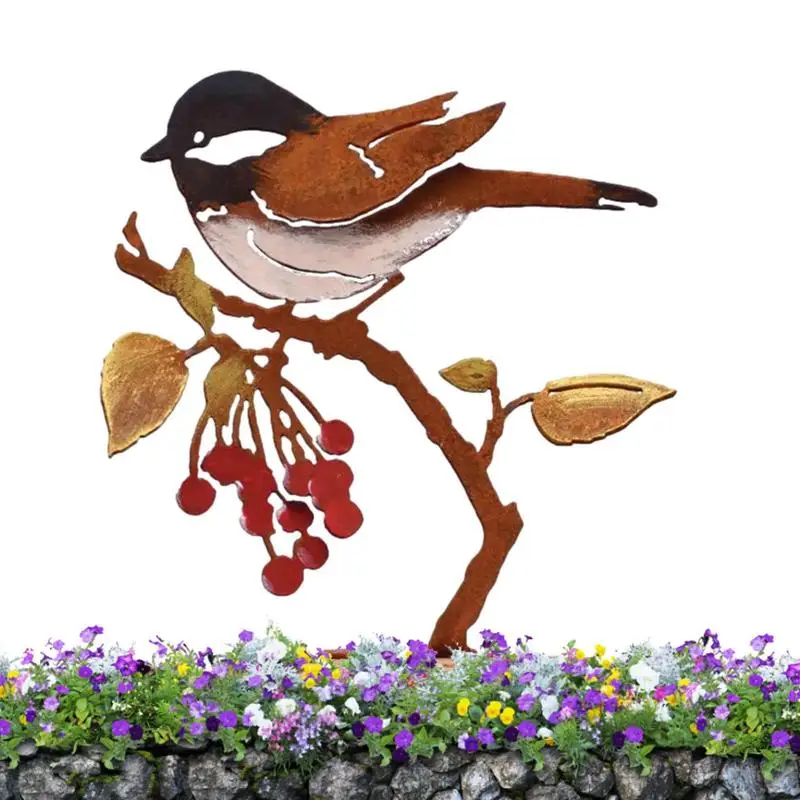 Metal Bird Garden Stake Rusty Tits & Berries Decorative Yard Art Backyard Outdoor Decorations Spring Birthday Remembrance Gift
Metal Bird Garden Stake Rusty Tits & Berries Decorative Yard Art Backyard Outdoor Decorations Spring Birthday Remembrance Gift
