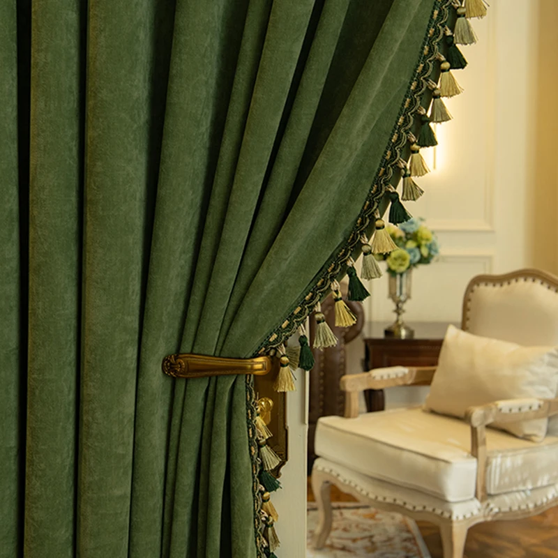 Blackout Curtains Living Room Retro American Chenille Bedroom Window Curtains IG Living Room Modern Elegant Solid Color Curtain
Blackout Curtains Living Room Retro American Chenille Bedroom Window Curtains IG Living Room Modern Elegant Solid Color Curtain
