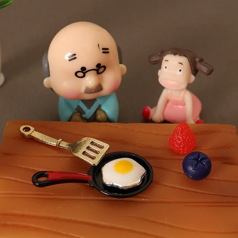 

1:12 Dollhouse Miniature Frying Egg Pans For Dolls House Cooking Ware Play Kitchen Toy Accessories