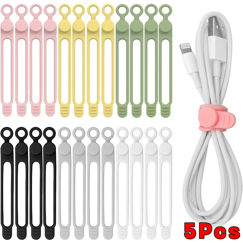 1-5Pcs Cable Ties Cord Organizer Management Silicone Wire Holder Straps Zip Clips Reusable Tie Wraps Keeperwinder Rubber
1-5Pcs Cable Ties Cord Organizer Management Silicone Wire Holder Straps Zip Clips Reusable Tie Wraps Keeperwinder Rubber