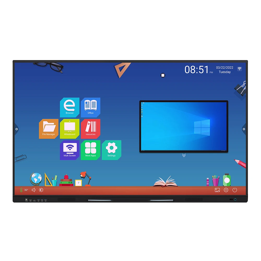 

LT Smart Multi-Touch 20 Points Anti-glare Educational Smart Board Interactive Whiteboard for School Teaching