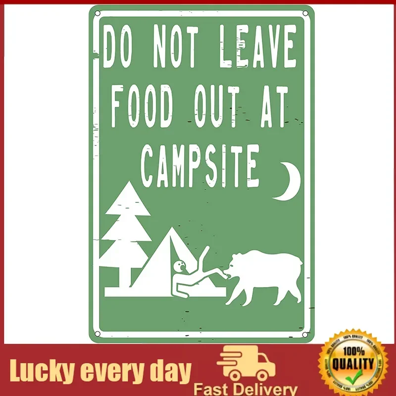 Toothsome Studios Do Not Leave Food Out at Campsite Funny Tin Sign Camping Themed Cabin Decor wall decor cat sign
Toothsome Studios Do Not Leave Food Out at Campsite Funny Tin Sign Camping Themed Cabin Decor wall decor cat sign