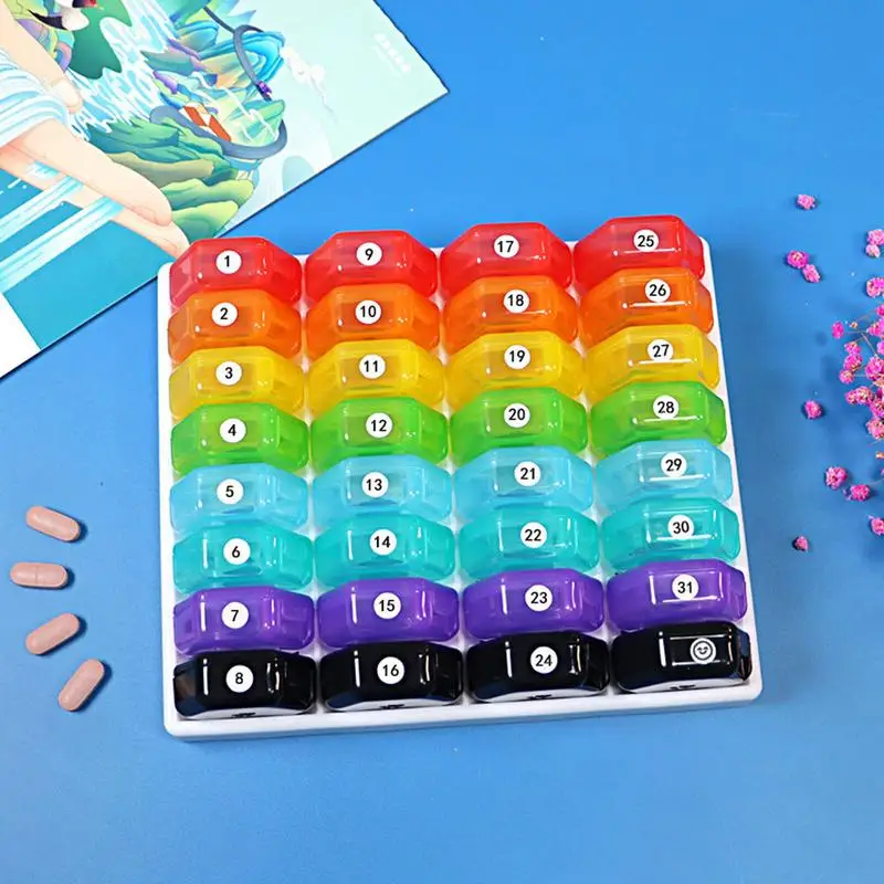 Monthly Pill Organizer Detachable Travel Storage Pills Box Portable 32 Compartments Medicine Case Storage Supplies For Travel
Monthly Pill Organizer Detachable Travel Storage Pills Box Portable 32 Compartments Medicine Case Storage Supplies For Travel