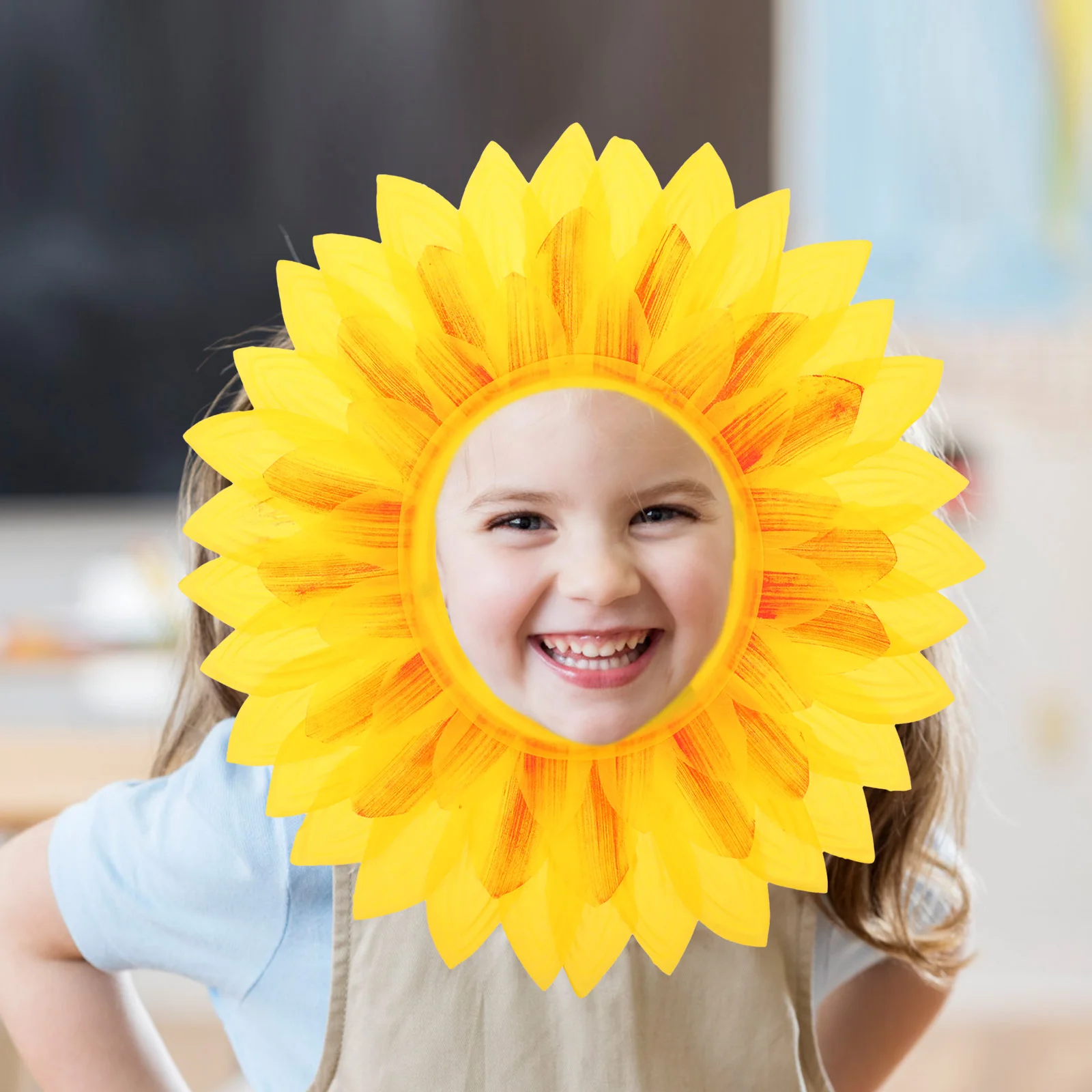 

Funny Show Sunflower Headgear Performance Costume Prop For Dance Party Festival Kids Kindergarten Sports Meeting Entry Props