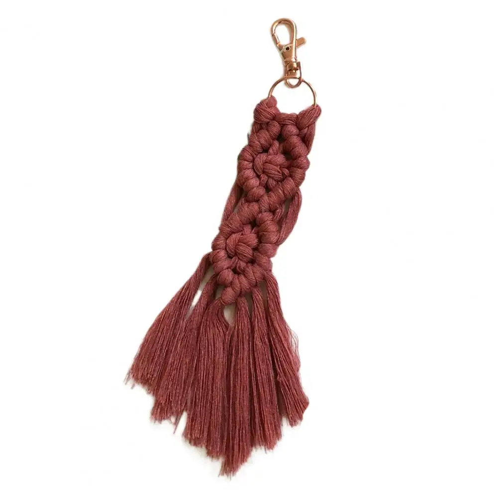 Boho Tassel Keychain - Hand-Woven Macrame with Vintage Metal Charm 18 S6180a152dba24a16b9fa8603ccb050ccs