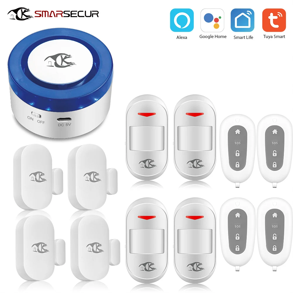 Wireless WiFi alarm siren Tuya Smart life app remote control compatible alexa Google Home Voice
Wireless WiFi alarm siren Tuya Smart life app remote control compatible alexa Google Home Voice