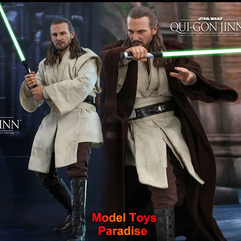 

HOTTOYS HT MMS525 1/6 Scale Men Soldier Star Wars Qui-Gon Jinn Jedi Samurai Full Set 12inch Action Figure Collectible Toys Gifts