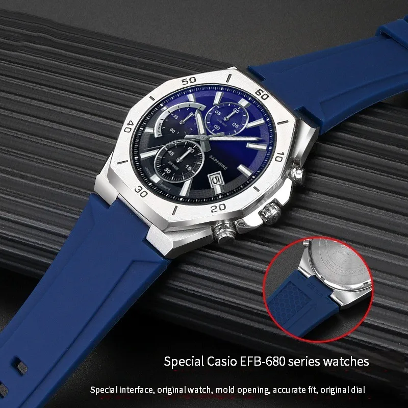 Водонепроницаемый резиновый ремешок для часов для Casio G-SHOCK EFB-680/DP/YD/HR, версия серии 24x14 мм для мужчин
Водонепроницаемый резиновый ремешок для часов для Casio G-SHOCK EFB-680/DP/YD/HR, версия серии 24x14 мм для мужчин