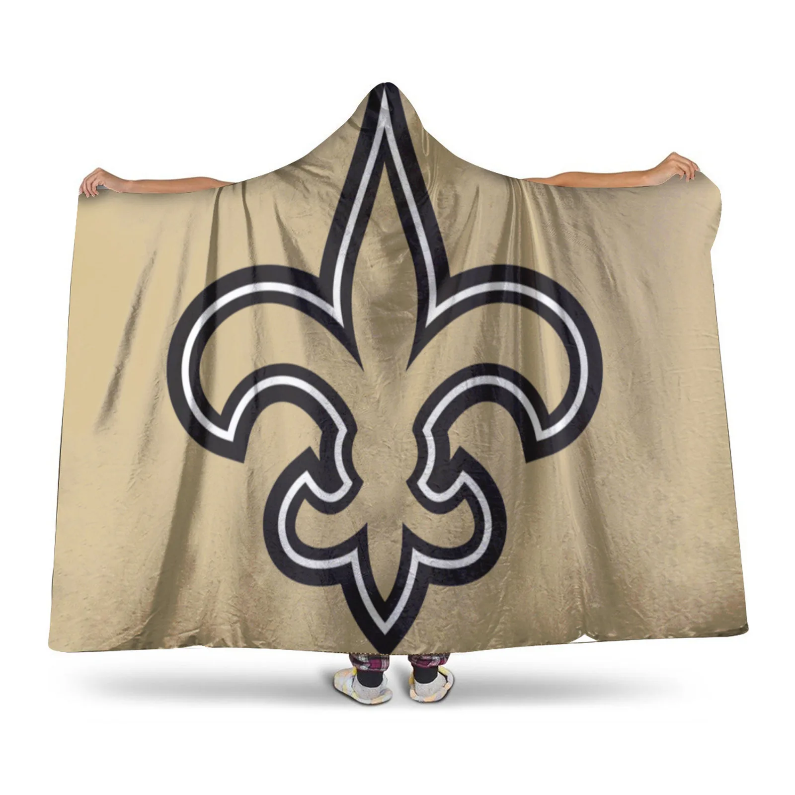 

New Orleans Saints-themed Sherpa Hat blanket, Personalized Fleece BlanketFather's Day, Mother's Day, Couple's Christmas Gift