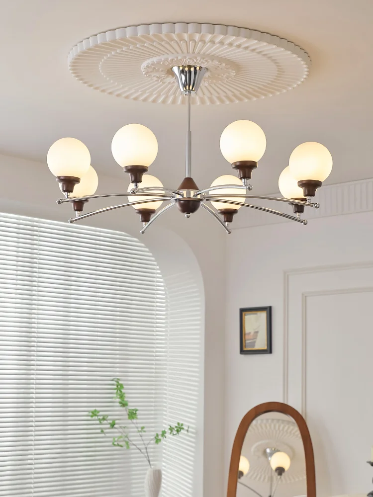 New French cream style retro chandelier living room American solid wood magic bean lamp master bedroom living room dining room l
New French cream style retro chandelier living room American solid wood magic bean lamp master bedroom living room dining room l