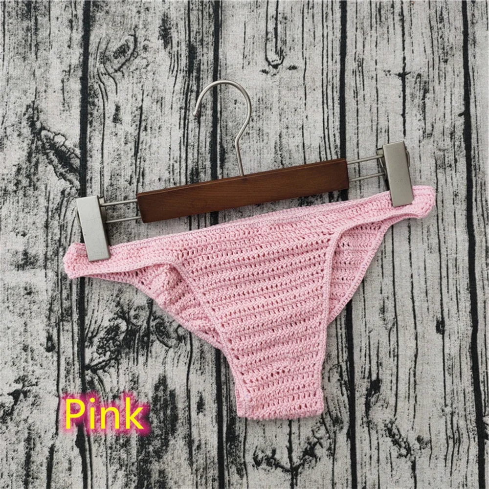 Men Women Low Rise Hand Crochet G-string Underpants Breathable Thong Underwear Swimming Sunbathing Panties Fashion Bikini Briefs
Men Women Low Rise Hand Crochet G-string Underpants Breathable Thong Underwear Swimming Sunbathing Panties Fashion Bikini Briefs