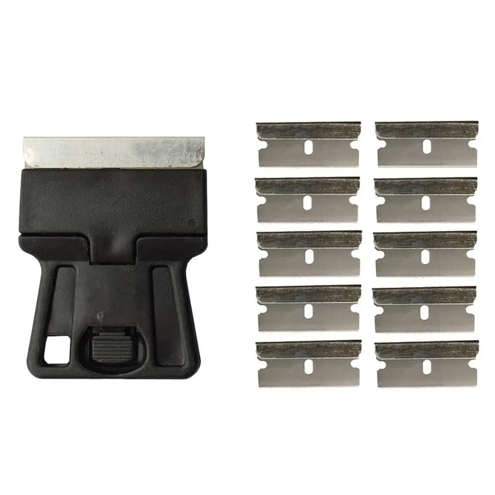 Mini Razor Scraper With 10pcs Spare Carbon Metal Blades Scraper Glue Removing Tools glass Tints Tools Removal Useful Tools
Mini Razor Scraper With 10pcs Spare Carbon Metal Blades Scraper Glue Removing Tools glass Tints Tools Removal Useful Tools
