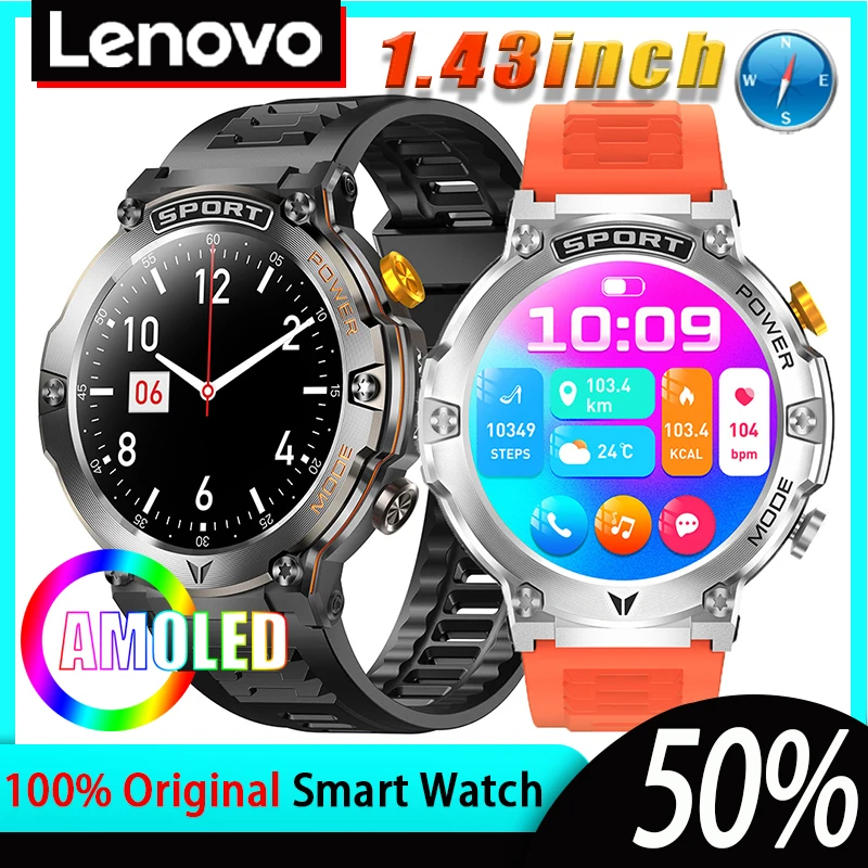 Lenovo Outdoor Sport Climbing Smart Watch Men AMOLED 420mAH Large Battery Compass SmartWatch Blood oxygen Health Monitor Watches
Lenovo Outdoor Sport Climbing Smart Watch Men AMOLED 420mAH Large Battery Compass SmartWatch Blood oxygen Health Monitor Watches