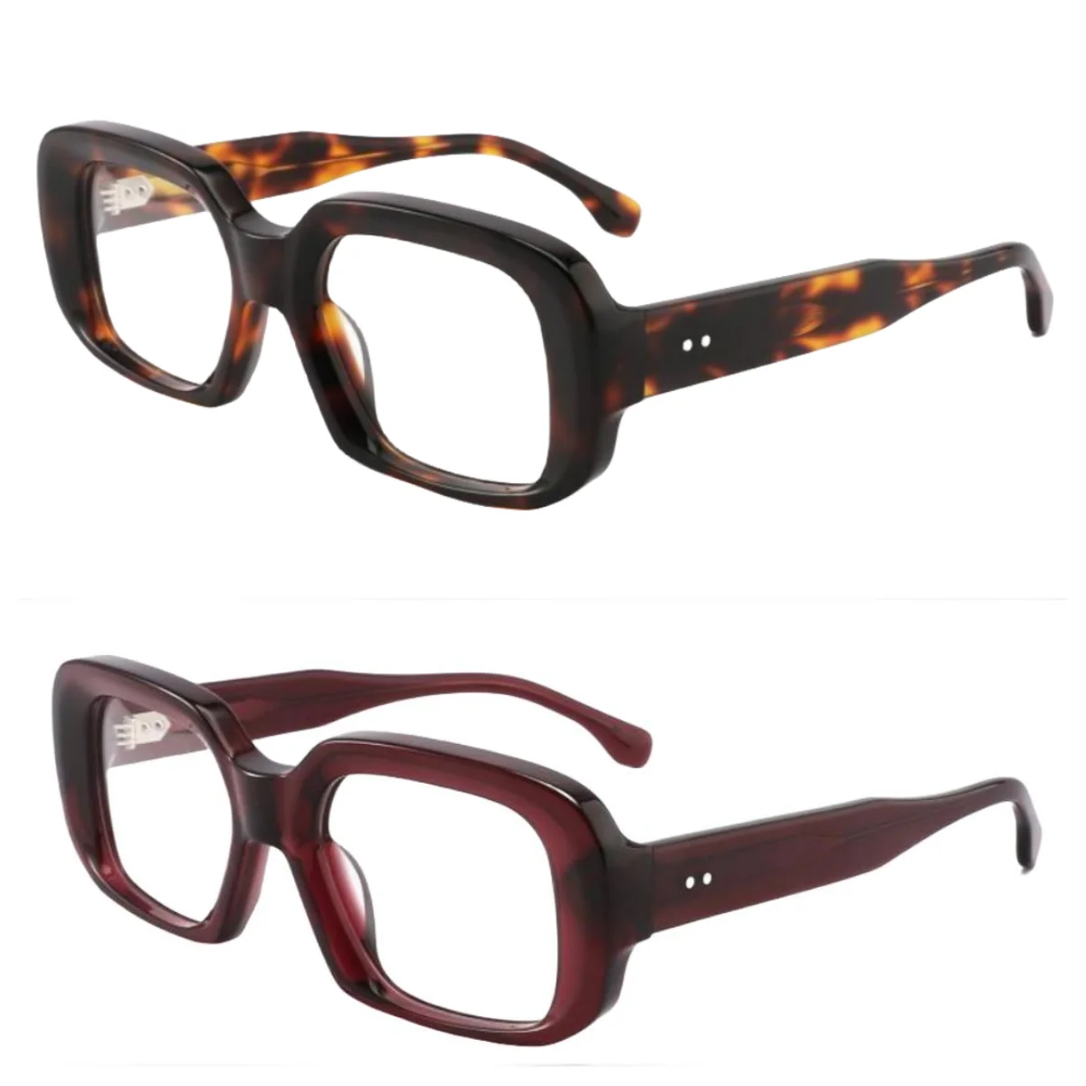 

BETSION Designer Rectangle Acetate Reading Glasses Men Women Handmade Vintage Optical Glasses Myopia Prescription Eyewear #280