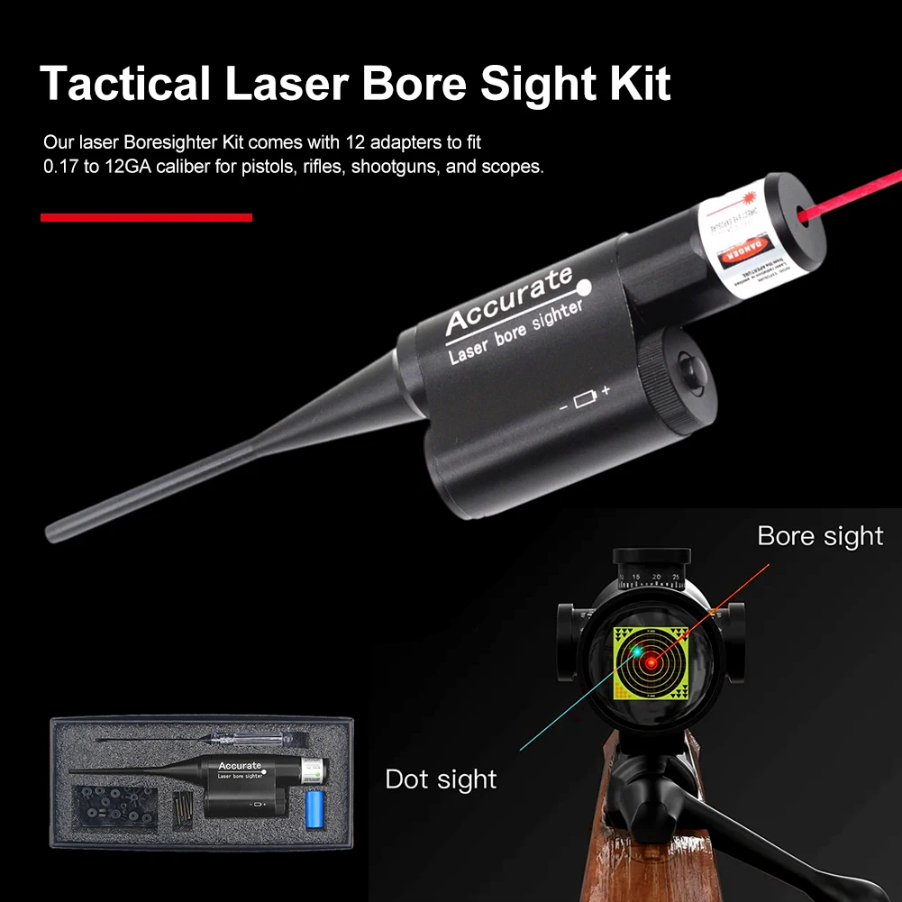 

Набор для тактического лазерного прицела калибра от 177 до 12GA, красная точка, для охотничьей винтовки, пистолетной бочки с адаптером с 12 отверстиями