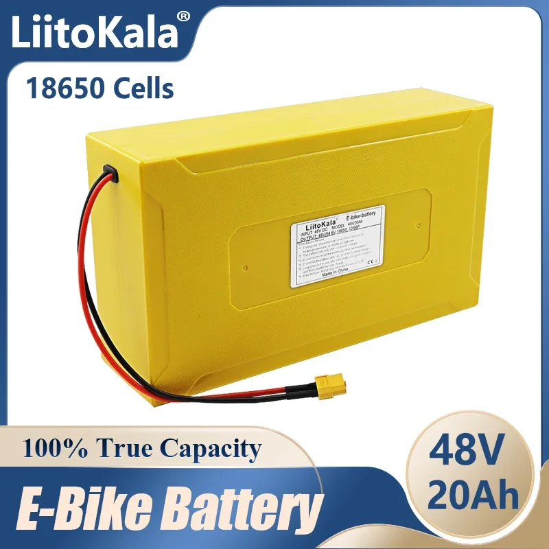 LiitoKala 18650 48V20ah 13s6p Lithium Battery Pack 1000W Electric Bicycle Plug Can Be Replaced with T or XT60
LiitoKala 18650 48V20ah 13s6p Lithium Battery Pack 1000W Electric Bicycle Plug Can Be Replaced with T or XT60