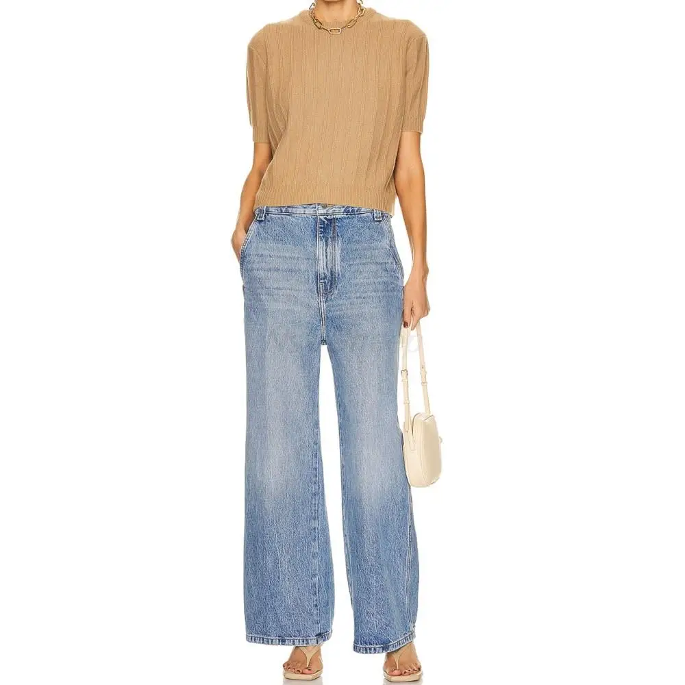 100% Cashmere Knit Ribbed Trim Women Pullover Short Sleeve o-neck Leisure Sweater Loose Thermal Sweater Woman Winter 2022
100% Cashmere Knit Ribbed Trim Women Pullover Short Sleeve o-neck Leisure Sweater Loose Thermal Sweater Woman Winter 2022