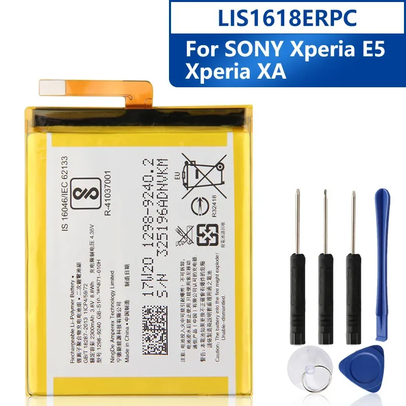 

Replacement Phone Battery LIS1618ERPC For SONY Xperia E5 Xperia XA F3113 F3313 F3112 F3116 F3115 F3311 Battery 2300mAh