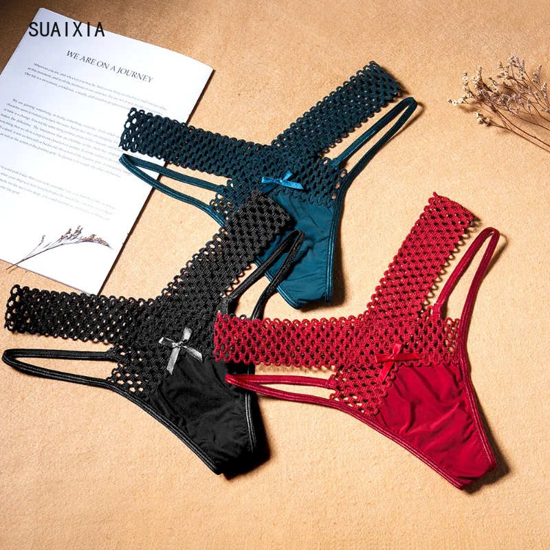 Femme Sexy Cross Cut Ice Thong Sports Fashion Perspective Sexy Underwear with Low Waist Ribbons Lingerie for Women String
Femme Sexy Cross Cut Ice Thong Sports Fashion Perspective Sexy Underwear with Low Waist Ribbons Lingerie for Women String