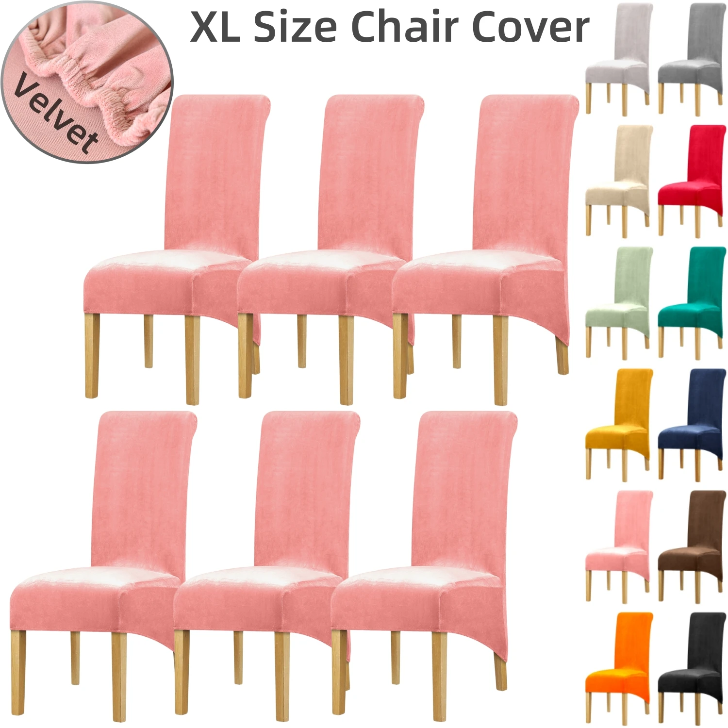 6 Pack Extra-Large Size Dining Room Chair Cover Velvet Chair Seat Slipcover XL Size Thick Dining Chair Cover Protector Removable
6 Pack Extra-Large Size Dining Room Chair Cover Velvet Chair Seat Slipcover XL Size Thick Dining Chair Cover Protector Removable