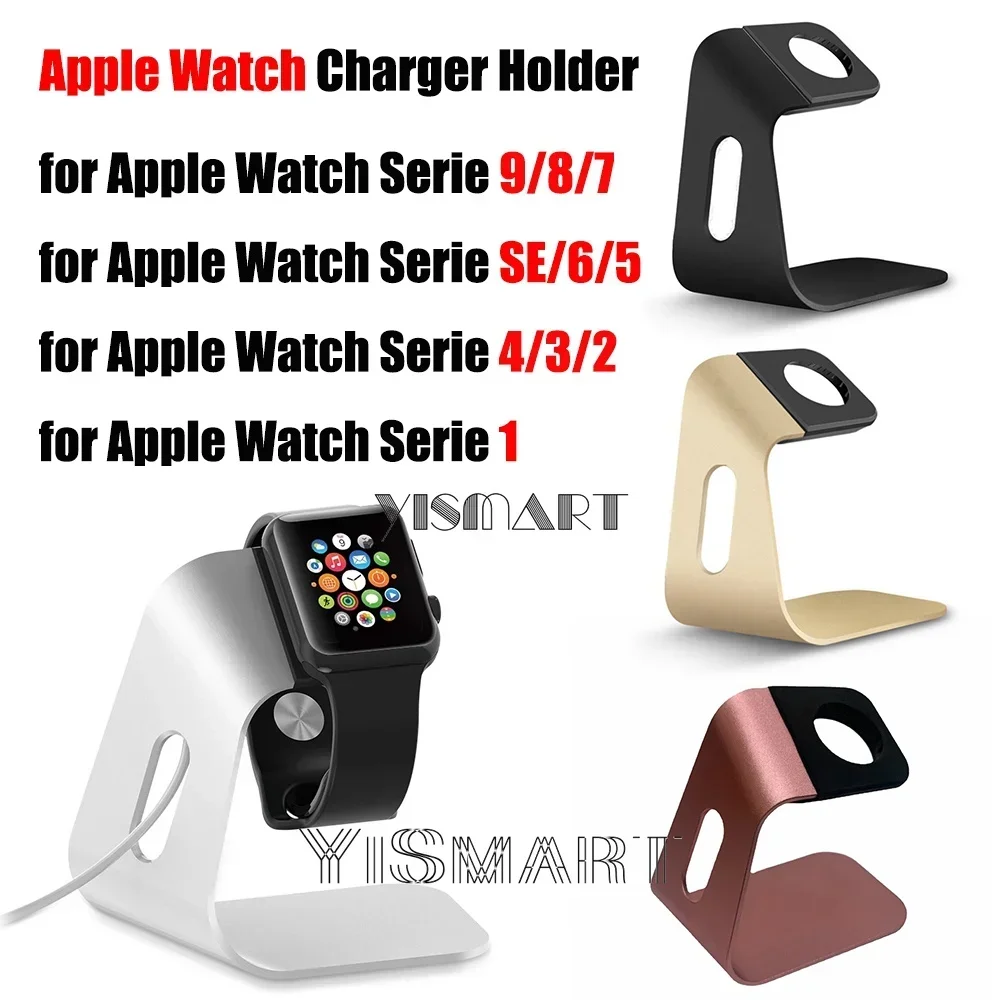 

Charger Holder for Apple Watch Series 9 8 7 6 5 4 SE Aluminum Cradle Bracket Holder for iWatch Charging Dock Station Universal