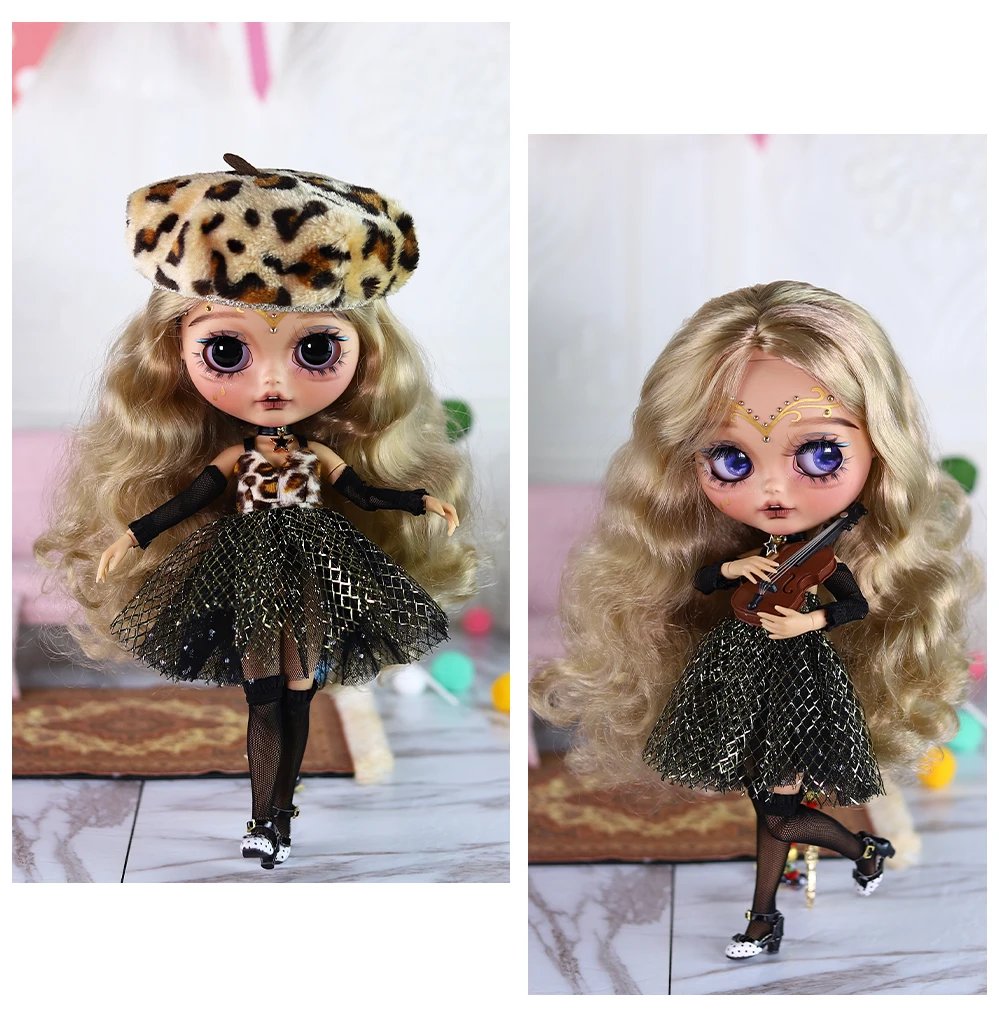 Jasmine – Premium Custom Neo Blythe Doll with Blonde Hair, Tan Skin & Matte Smiling Face 8 Jasmine – Premium Custom Neo Blythe Doll with Blonde Hair, Tan Skin & Matte Smiling Face 8