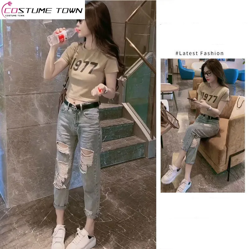 2023 Spring/Summer New Fashion Style Style Style Style Reducing Age Straight Cut Hole Jeans Fashion Set Trend
2023 Spring/Summer New Fashion Style Style Style Style Reducing Age Straight Cut Hole Jeans Fashion Set Trend